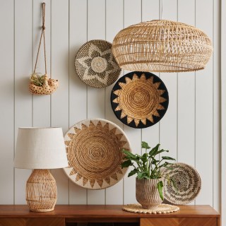 Macrame wall hanging basket 19.69Dia. x 3.9D inch (4)